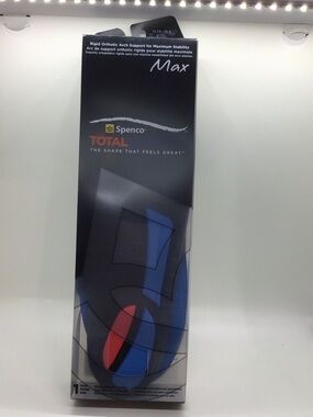 Spenco Total Max Men's Blue and Red Orthotic Insoles